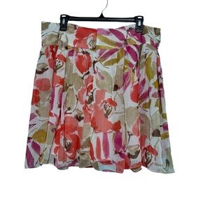 CHAUS Floral Pleated Skirt - Multicolor